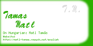 tamas matl business card